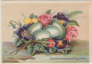Pansies, Roses, Forget Me Nots and Eggs