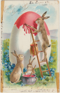 Bunnies Painting Easter Egg pc1