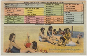 Busy Persons Correspondence Card pc1