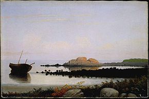 Braces Rock Eastern Point Gloucester by Fitz Henry Lane