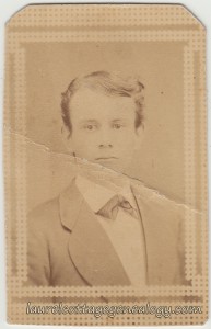 Compliments Of Jimmie To Mrs Carrie Hoagland cdv1