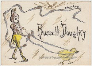 Eva Blasdale's Party Placecard April 3 1901 m1