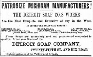 Detroit Soap Co Ad 10 Aug 1881