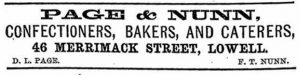 Page & Nunn Ad 1886