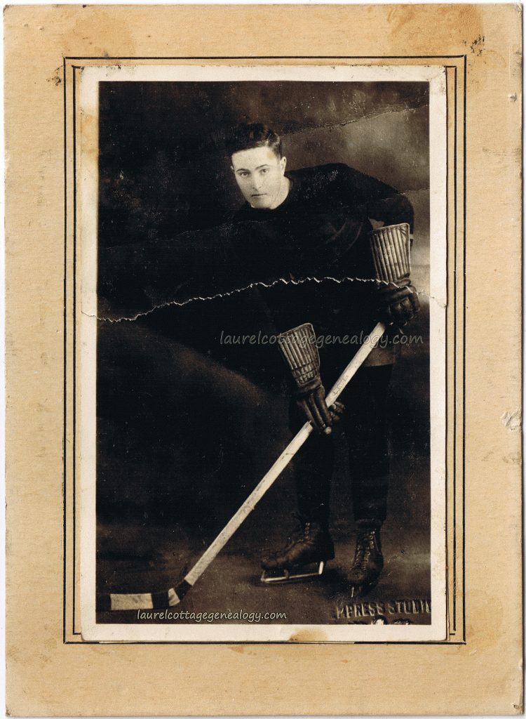 old photos of hockey players 1920s or 1930s Laurel Cottage Genealogy