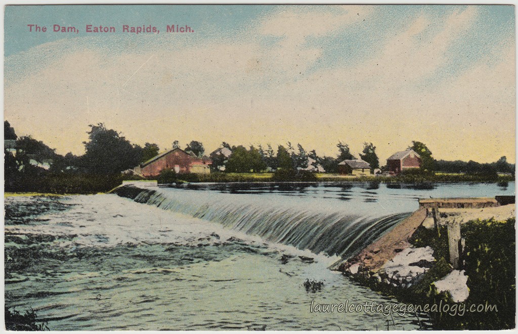 The Dam, Eaton Rapids, Michigan Laurel Cottage Genealogy